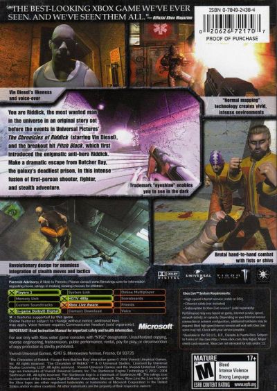 Chronicles of Riddick, The - Escape from Butcher Bay (USA)